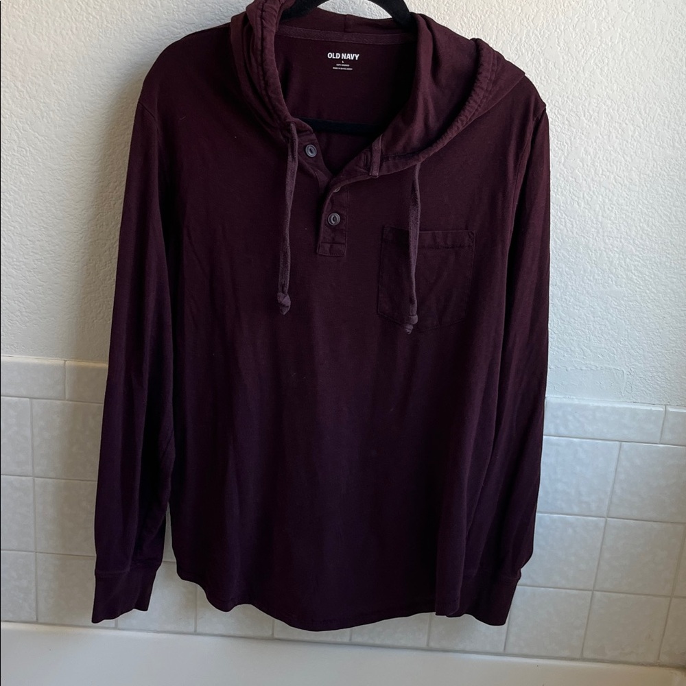 Old Navy Men's Deep Purple Hoodie